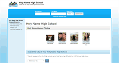 Desktop Screenshot of holynamehighschoolalumni.org
